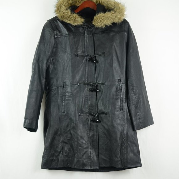 Jaclyn Smith Jackets & Blazers - GENUINE LEATHER Jacket Trench Coat M